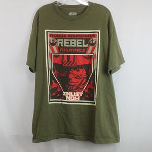 Star Wars Short Sleeve Rebel Alliance Graphic tee Army Green XL